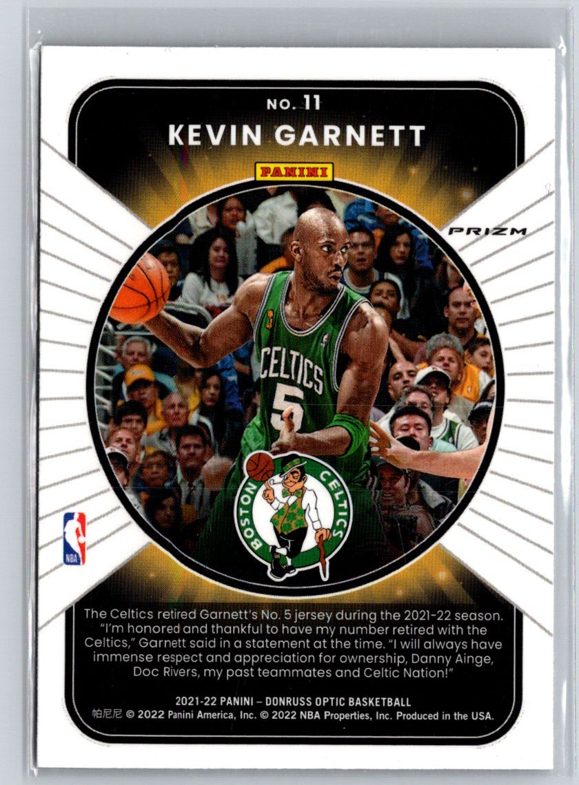 2021-22 Donruss Optic #11 Kevin Garnett Winner Stays Purple K07