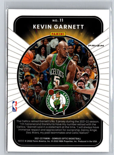 2021-22 Donruss Optic #11 Kevin Garnett Winner Stays Purple K07