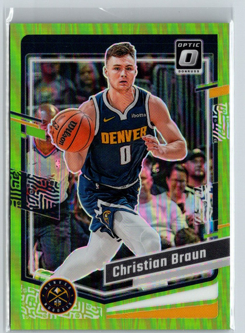 2023-24 Donruss Optic #60 Christian Braun Lime Green #/149 K07
