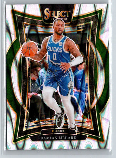 2024-25 Panini Select #55 Damian Lillard Silver Prizm K08