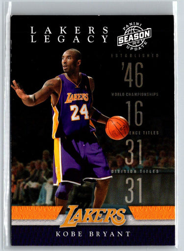 2009-10 Panini Season Update #1 Kobe Bryant Lakers Legacy K08