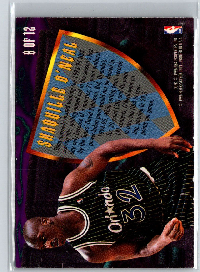 1995-96 Ultra #8 Shaquille O'Neal Scoring Kings Hot Packs K08