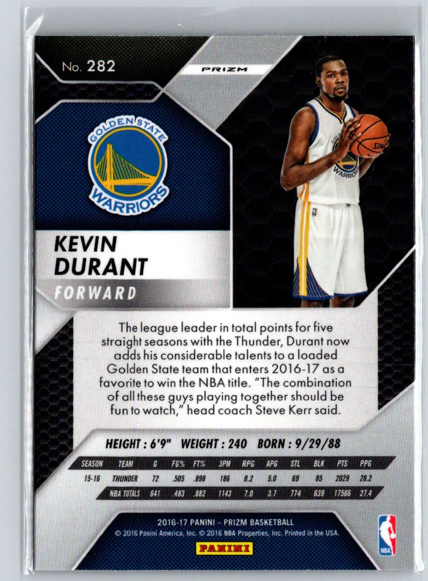 2016-17 Panini Prizm #282 Kevin Durant Starburst Prizms K09