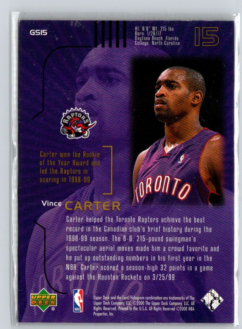 1999-00 Upper Deck Gold Reserve #GS15 Vince Carter Gold Strike! K09