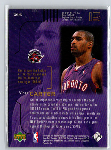 1999-00 Upper Deck Gold Reserve #GS15 Vince Carter Gold Strike! K09