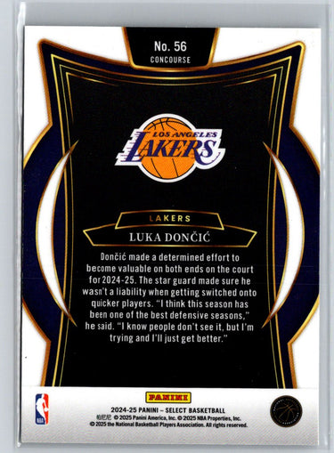 2024-25 Panini Select #56 Luka Doncic K09