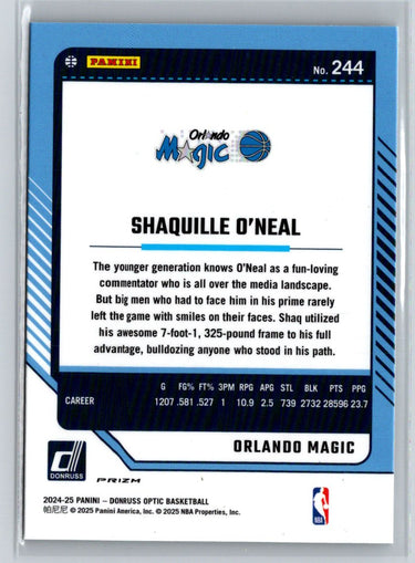 2024-25 Donruss Optic #244 Shaquille O'Neal Holo K10