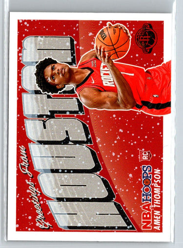 2023-24 Hoops #8 Amen Thompson Rookie Greetings K10