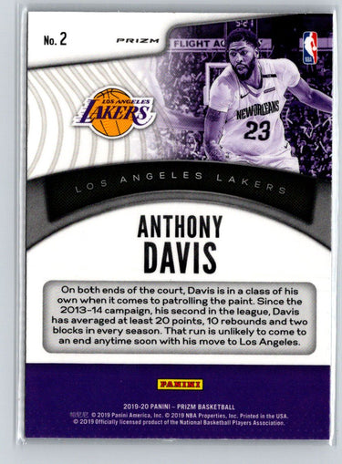 2019-20 Panini Prizm #2 Anthony Davis Dominance Silver K10