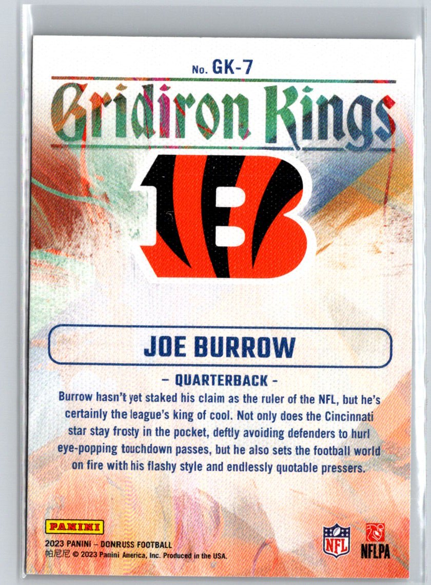 2023 Donruss #GK-7 Joe Burrow Gridiron Kings K11