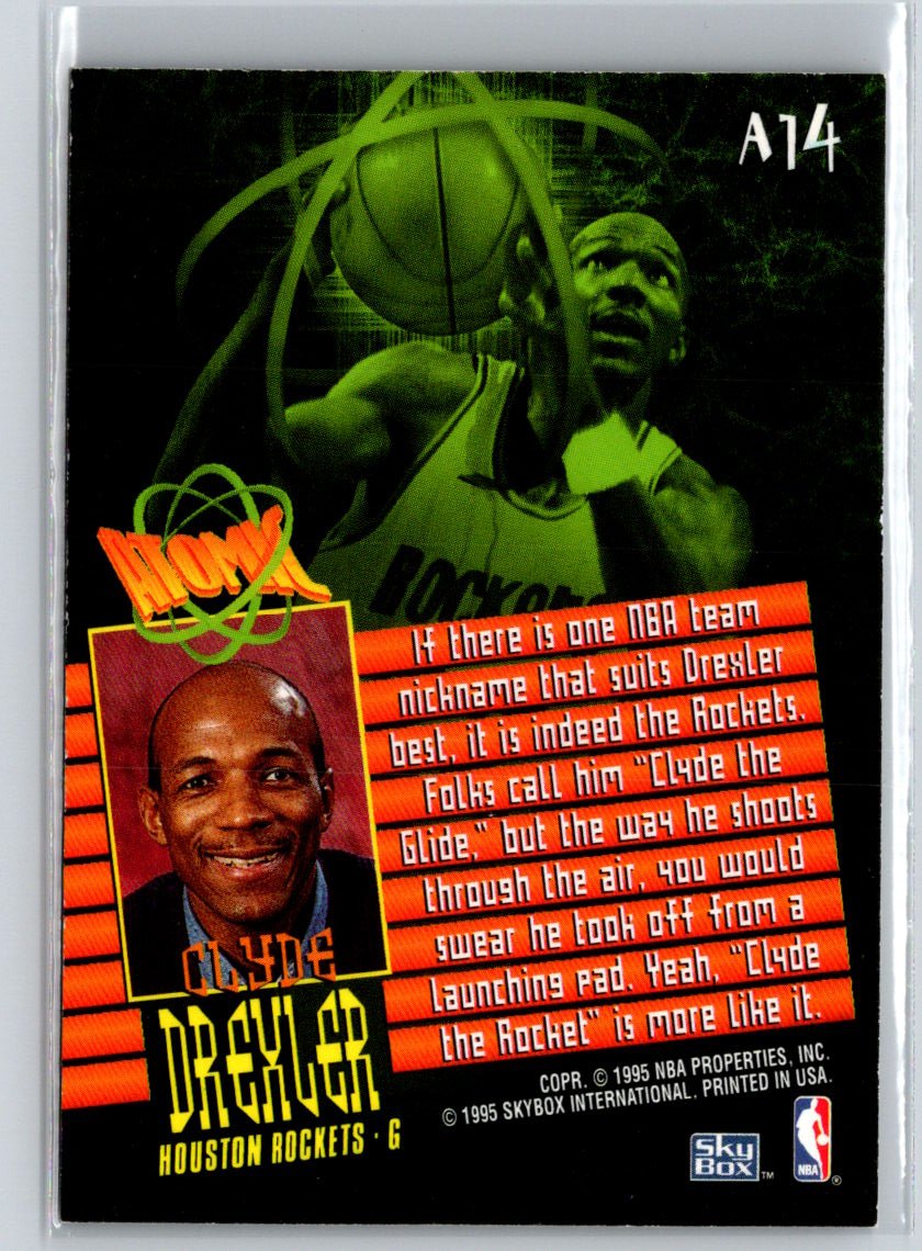 1995-96 SkyBox Premium #A14 Clyde Drexler Atomic K11