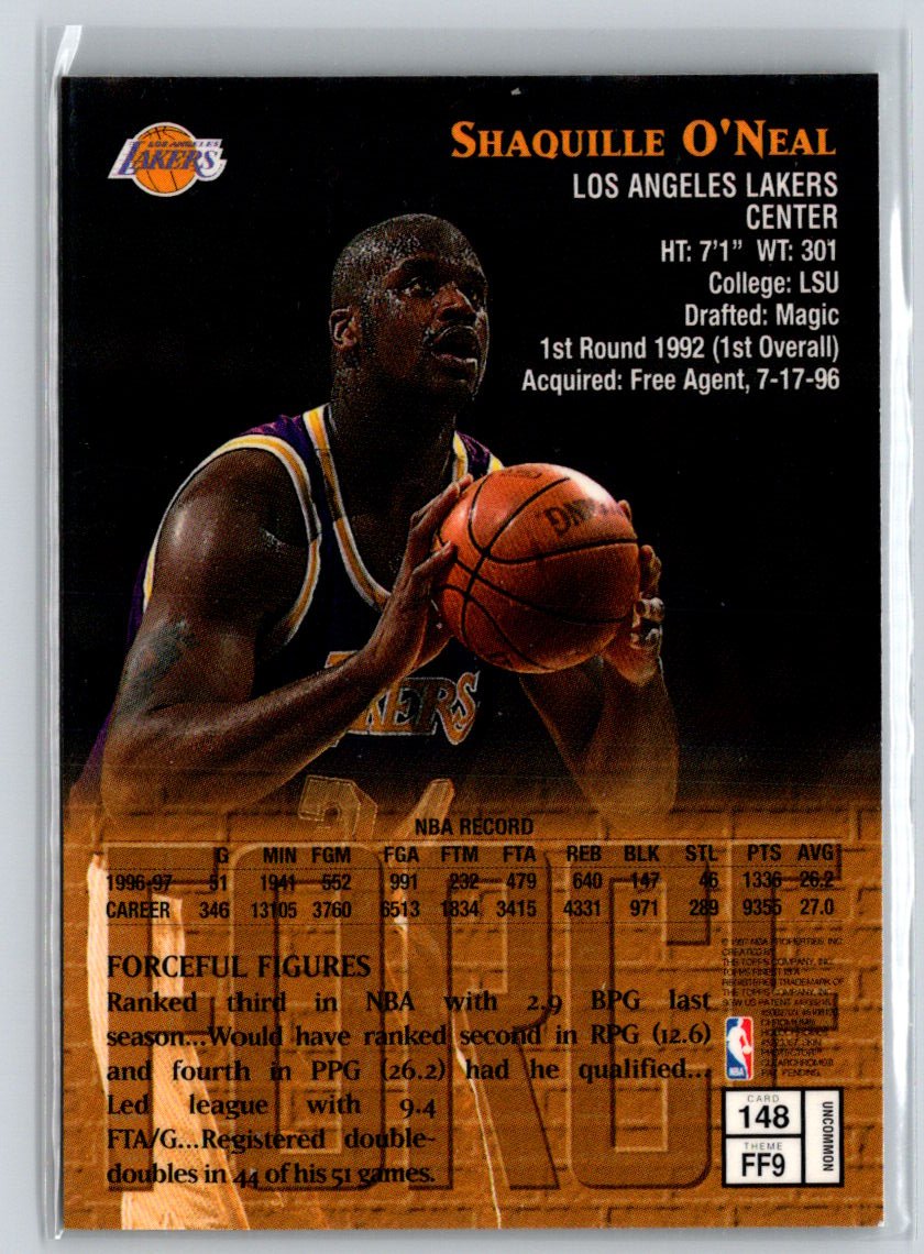 1997-98 Finest #148 Shaquille O'Neal K12