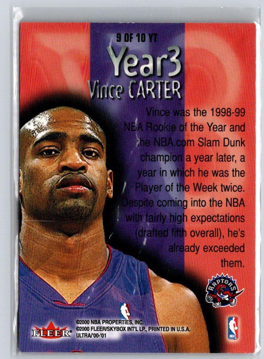 2000-01 Ultra #9 YT Vince Carter Year 3 K12