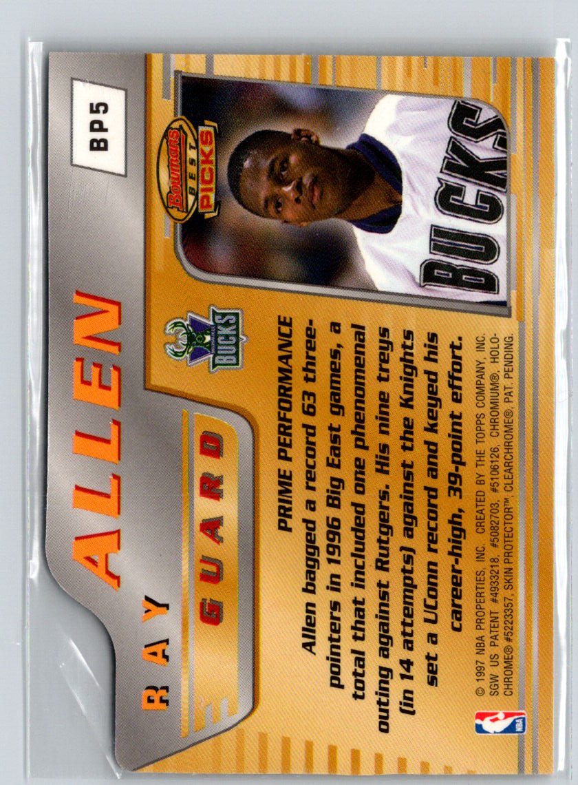 1996-97 Bowman's Best #BP5 Ray Allen Picks K12