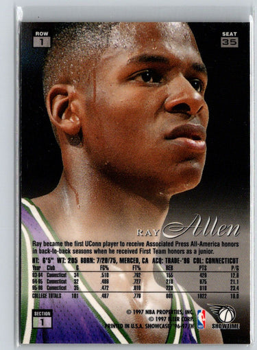 1996-97 Flair Showcase #35 Ray Allen Flair Showcase Row 1 (Grace) K15