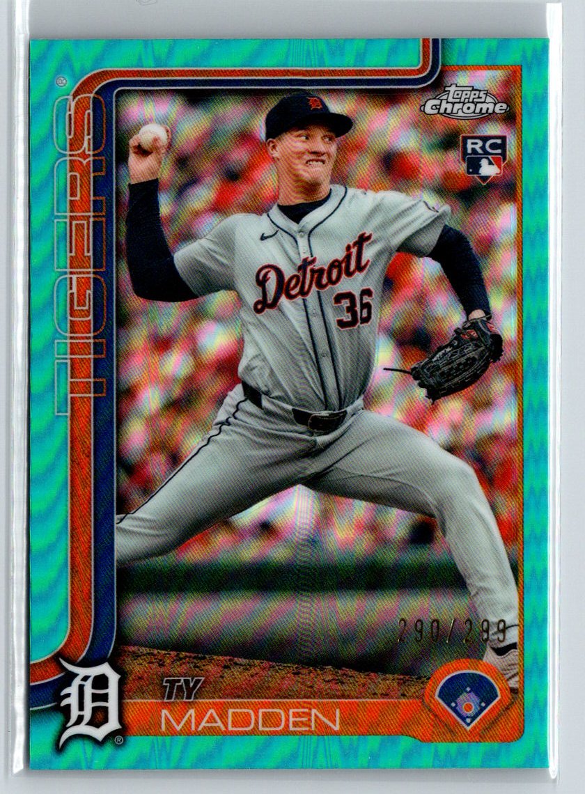 2025 Topps Chrome #285 Ty Madden Teal Refractors #/299 K16
