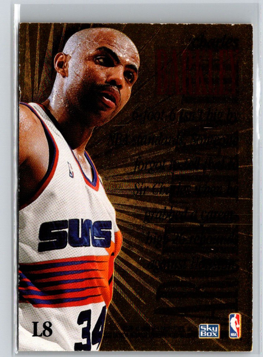 1995-96 SkyBox Premium #L8 Charles Barkley Larger Than Life K16