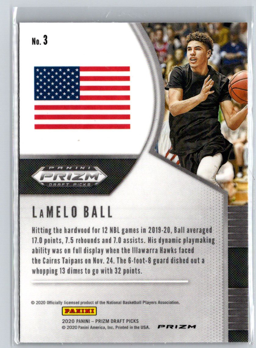 2020 Panini Prizm Draft Picks Collegiate #3 LaMelo Ball Pink Ice K17