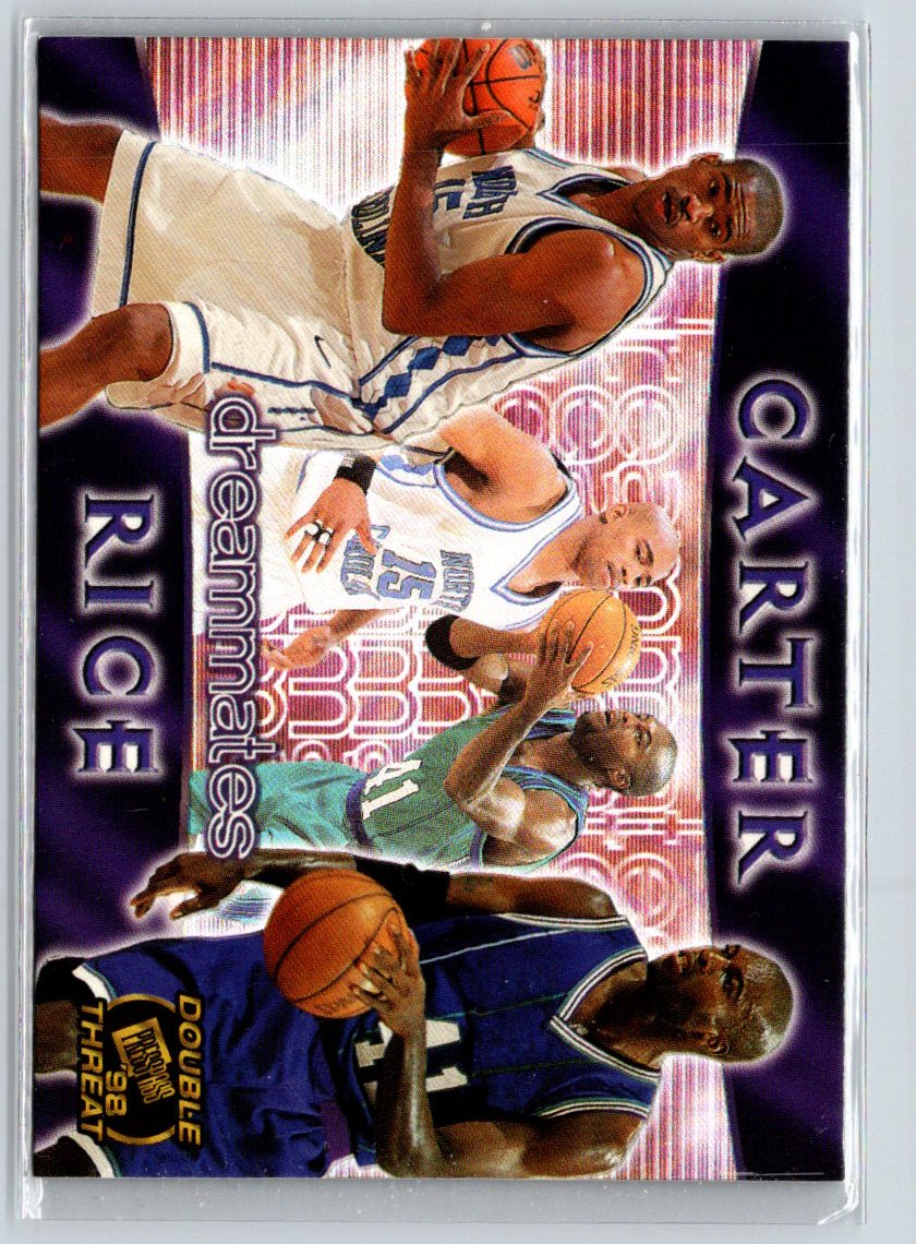 1998 Press Pass Double Threat #DM4 Vince Carter / Glen Rice Dreammates K17