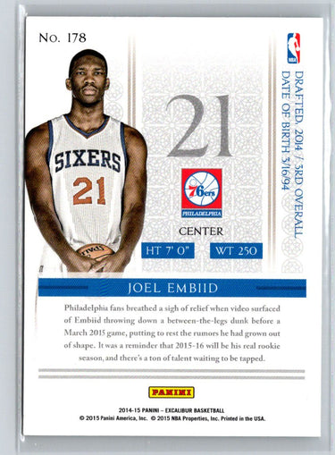 2014-15 Panini Excalibur #178 Joel Embiid K17