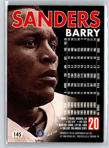 1998 SkyBox Premium #145 Barry Sanders Fleet Farm K18