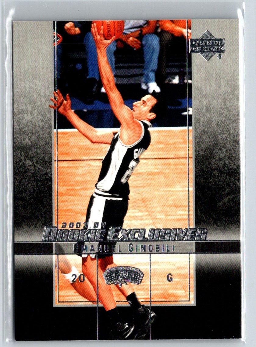 2003-04 Upper Deck Rookie Exclusives #38 Manu Ginobili K18