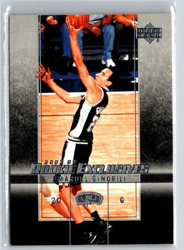 2003-04 Upper Deck Rookie Exclusives #38 Manu Ginobili K18