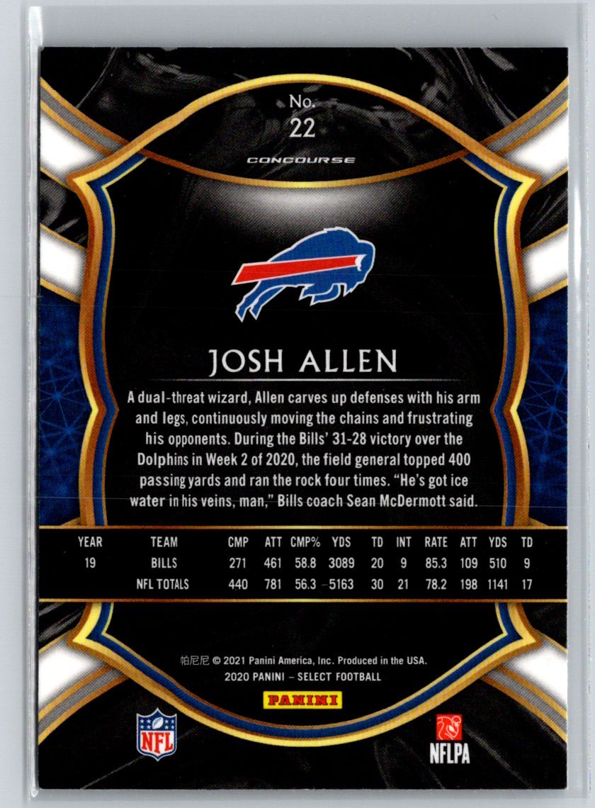 2020 Panini Select #22 Josh Allen K19