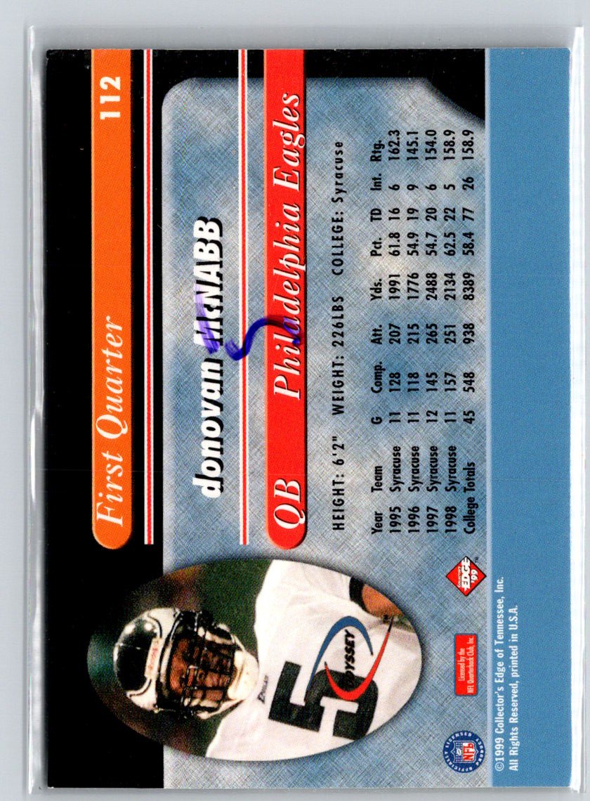 1999 Collector's Edge Odyssey #112 Donovan McNabb K20