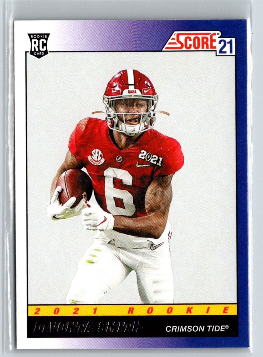 2021 Score #TB4 DeVonta Smith 1991 Throwback Purple K21