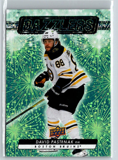 2023-24 Upper Deck #DZ-32 David Pastrnak Dazzlers Green K22