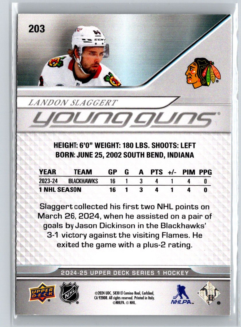 2024-25 Upper Deck #203 Landon Slaggert K22