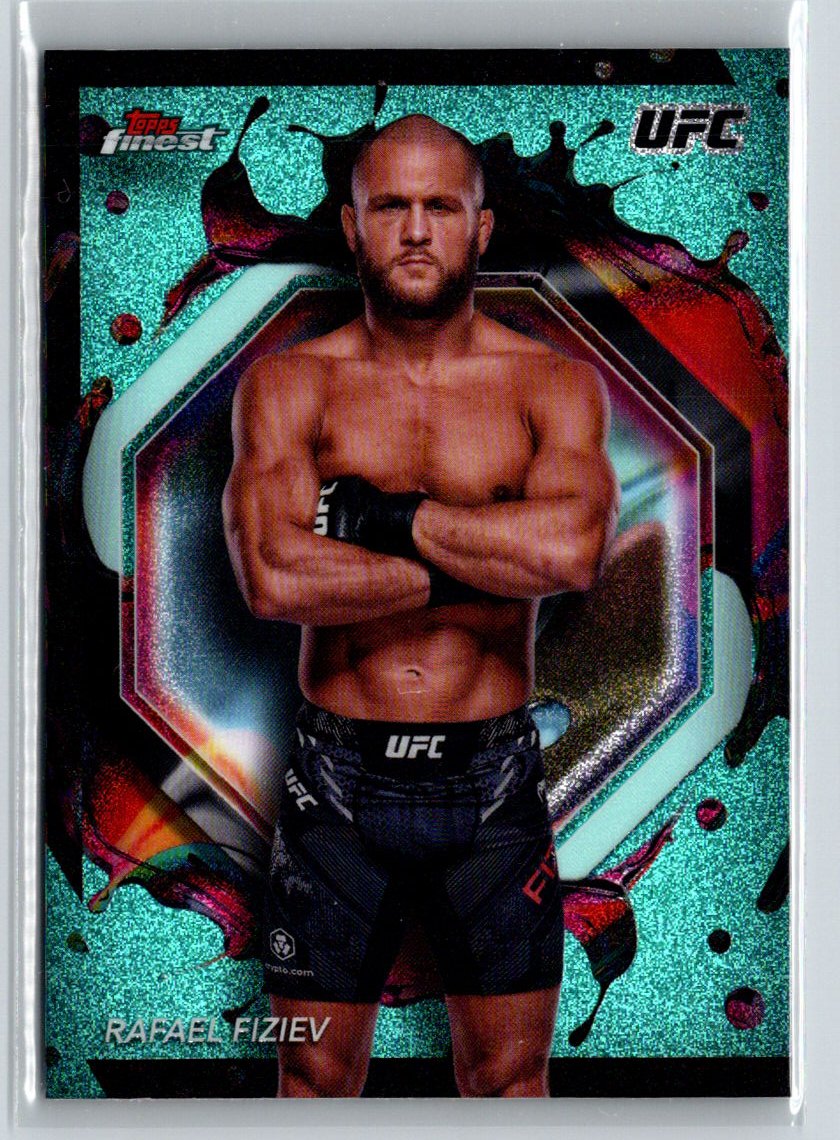 2024 Topps Finest UFC #292 Rafael Fiziev Aqua Glitter Refractors K22
