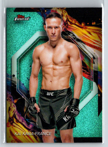 2024 Topps Finest UFC #103 Kai Kara-France Aqua Glitter Refractors K23
