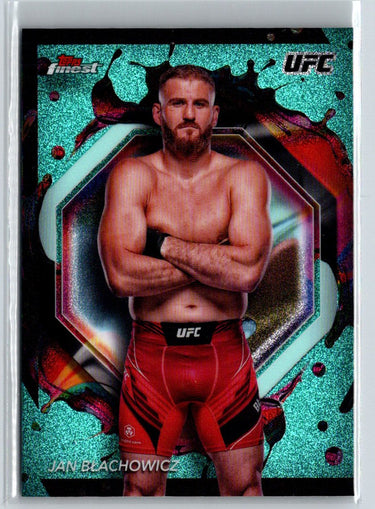 2024 Topps Finest UFC #248 Jan Błachowicz Aqua Glitter Refractors K23