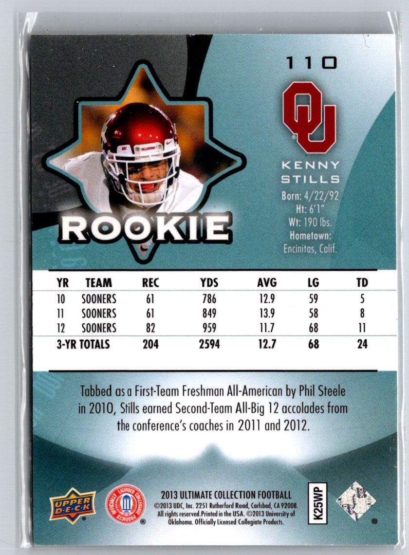2013 Upper Deck Ultimate Collection #110 Kenny Stills Gold Spectrum #/10 K23