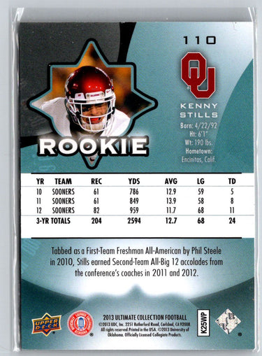 2013 Upper Deck Ultimate Collection #110 Kenny Stills Gold Spectrum #/10 K23