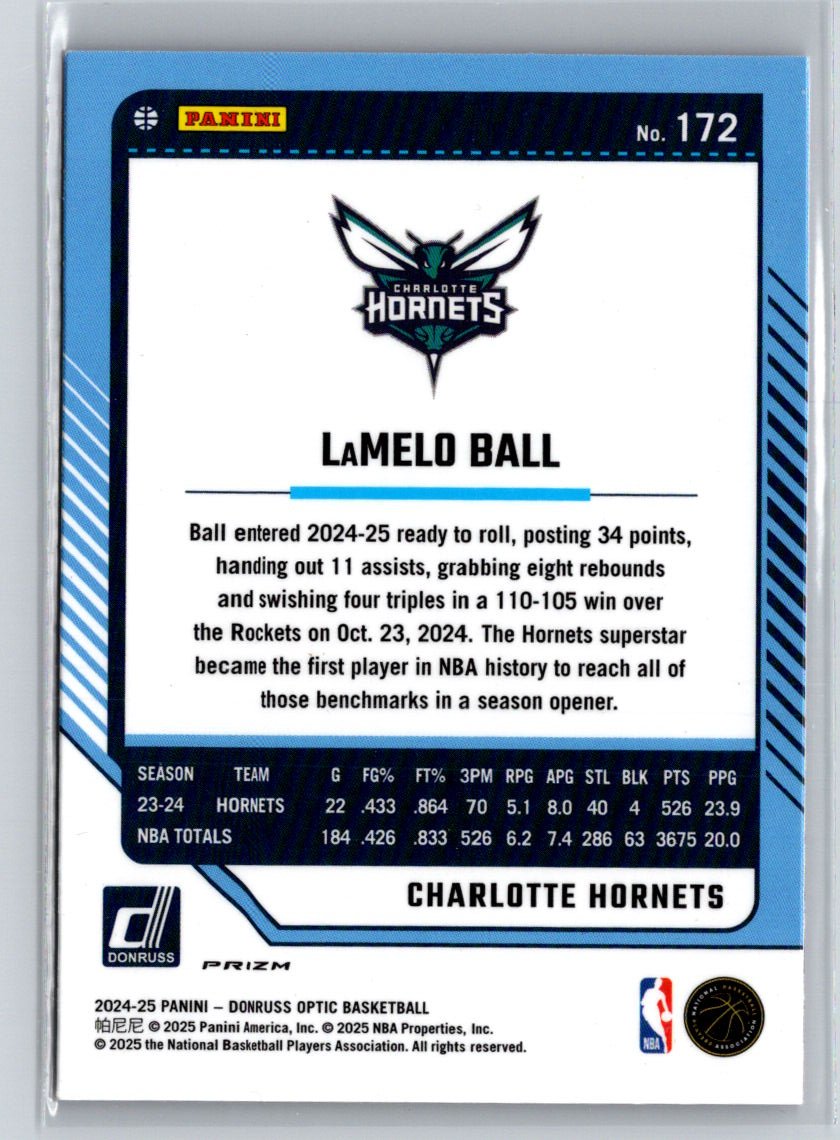 2024-25 Donruss Optic #172 LaMelo Ball Hyper Pink K24