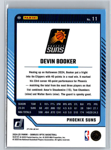 2024-25 Donruss Optic #11 Devin Booker Blue Velocity K24