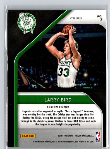 2018-19 Panini Prizm #2 Larry Bird Hall Monitors Silver K24