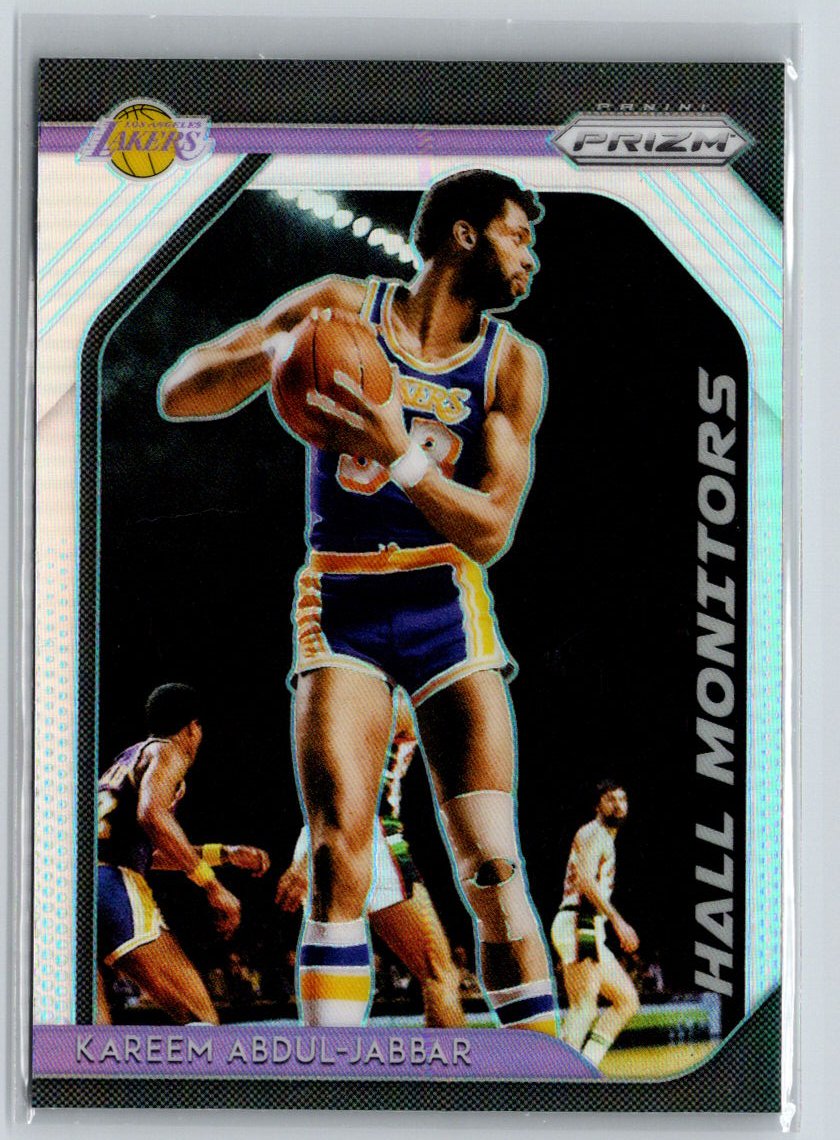 2018-19 Panini Prizm #9 Kareem Abdul-Jabbar Hall Monitors Silver K24