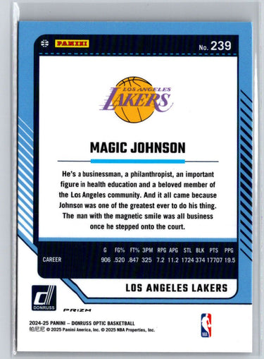2024-25 Donruss Optic #239 Magic Johnson Hyper Pink K25