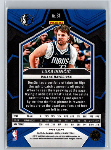 2023-24 Panini Mosaic #31 Luka Doncic Silver K25