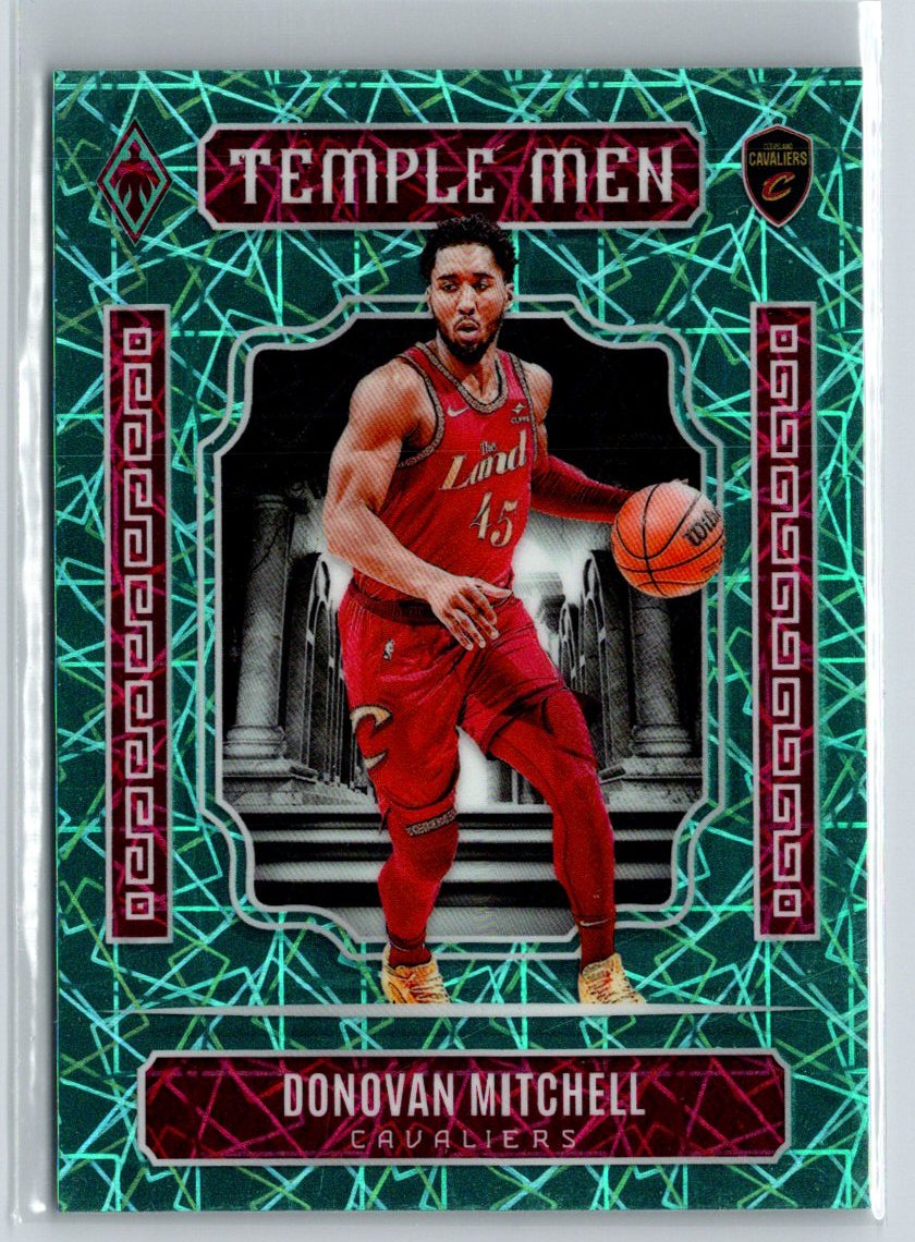 2023-24 Panini Phoenix #11 Donovan Mitchell Temple Men Phoenix Teal Lazer K25