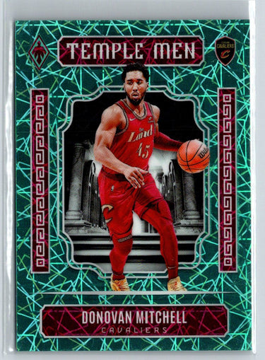 2023-24 Panini Phoenix #11 Donovan Mitchell Temple Men Phoenix Teal Lazer K25