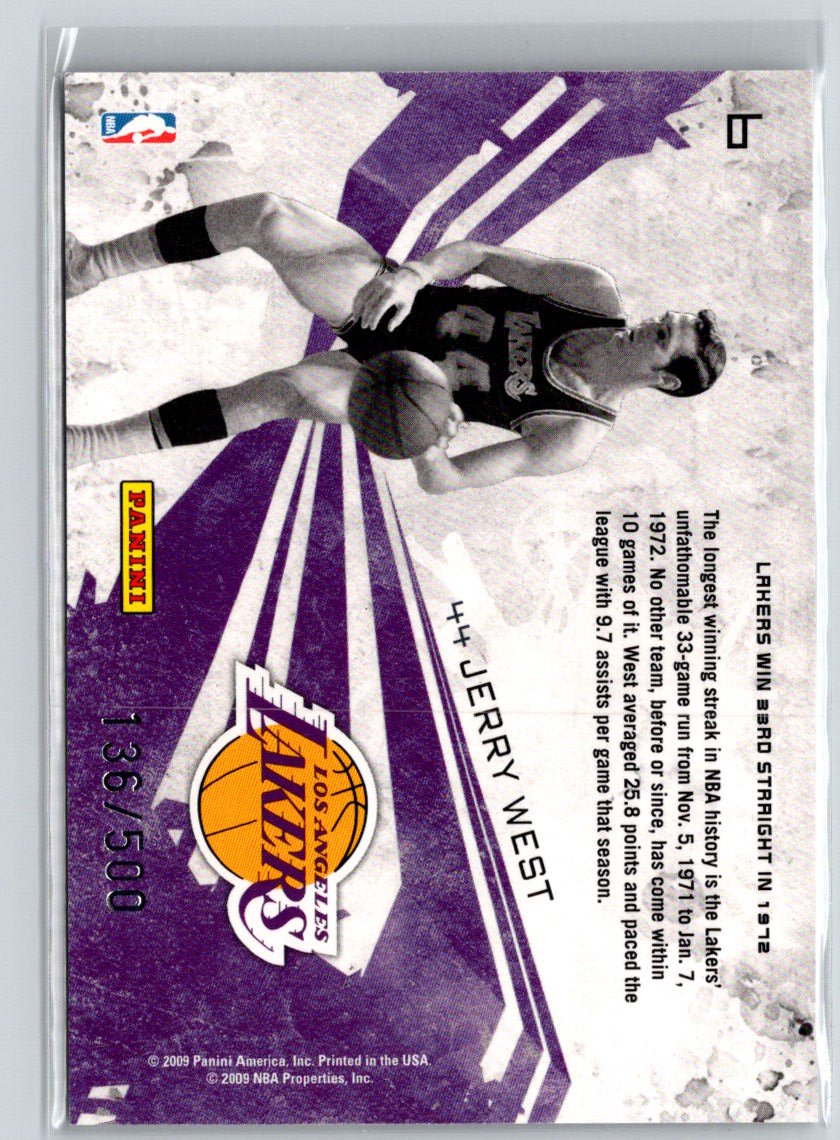 2009-10 Panini Rookies & Stars #6 Jerry West Moments in Time Gold #/500 K26