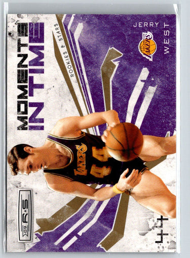 2009-10 Panini Rookies & Stars #6 Jerry West Moments in Time Gold #/500 K26