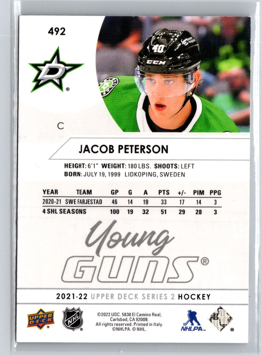 2021-22 Upper Deck #492 Jacob Peterson French K27