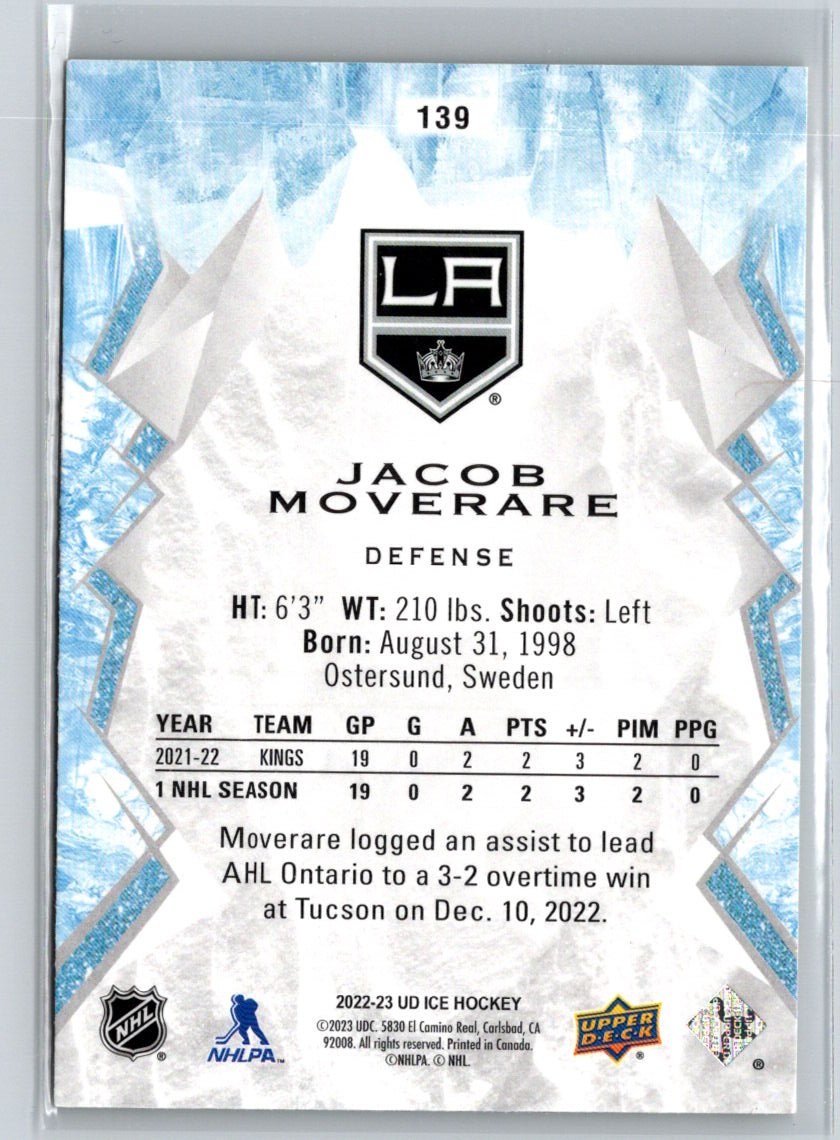 2022-23 Upper Deck Ice #139 Jacob Moverare Gold K27