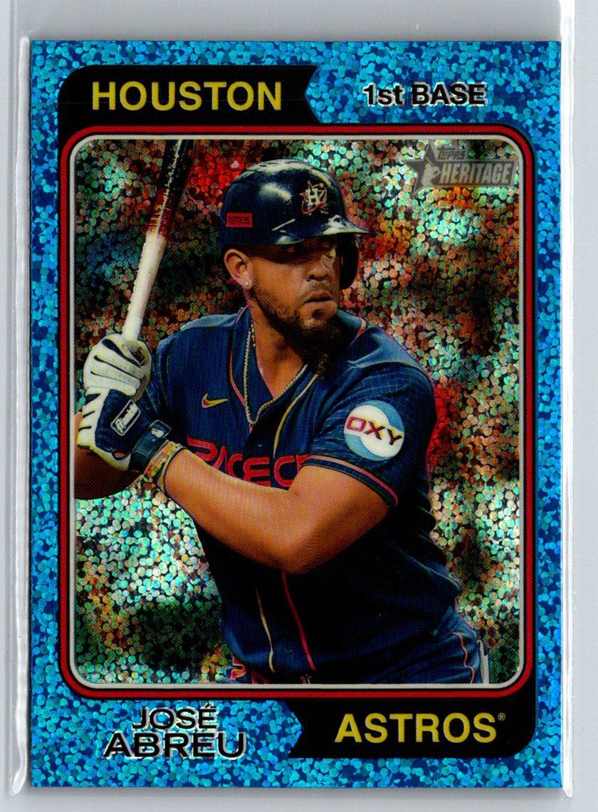 2023 Topps Heritage #559 Jose Abreu Chrome Blue Sparkle Refractor K28